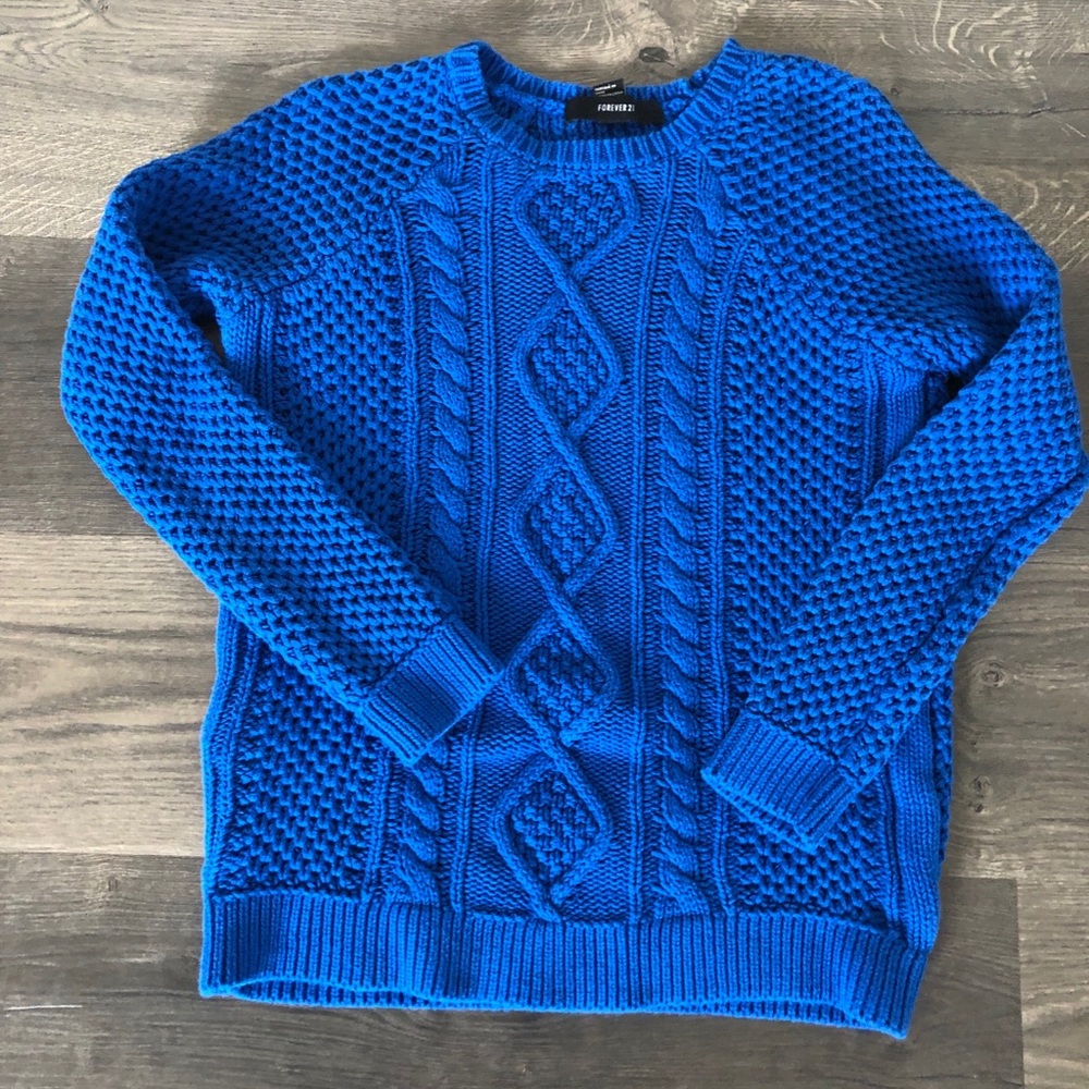 Forever 21 Blue Knit Sweater